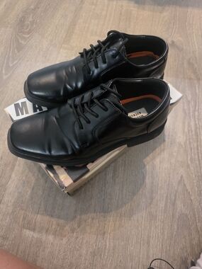 Classic Black Lace-Up Dress Shoes for Kids - Smooth Finish